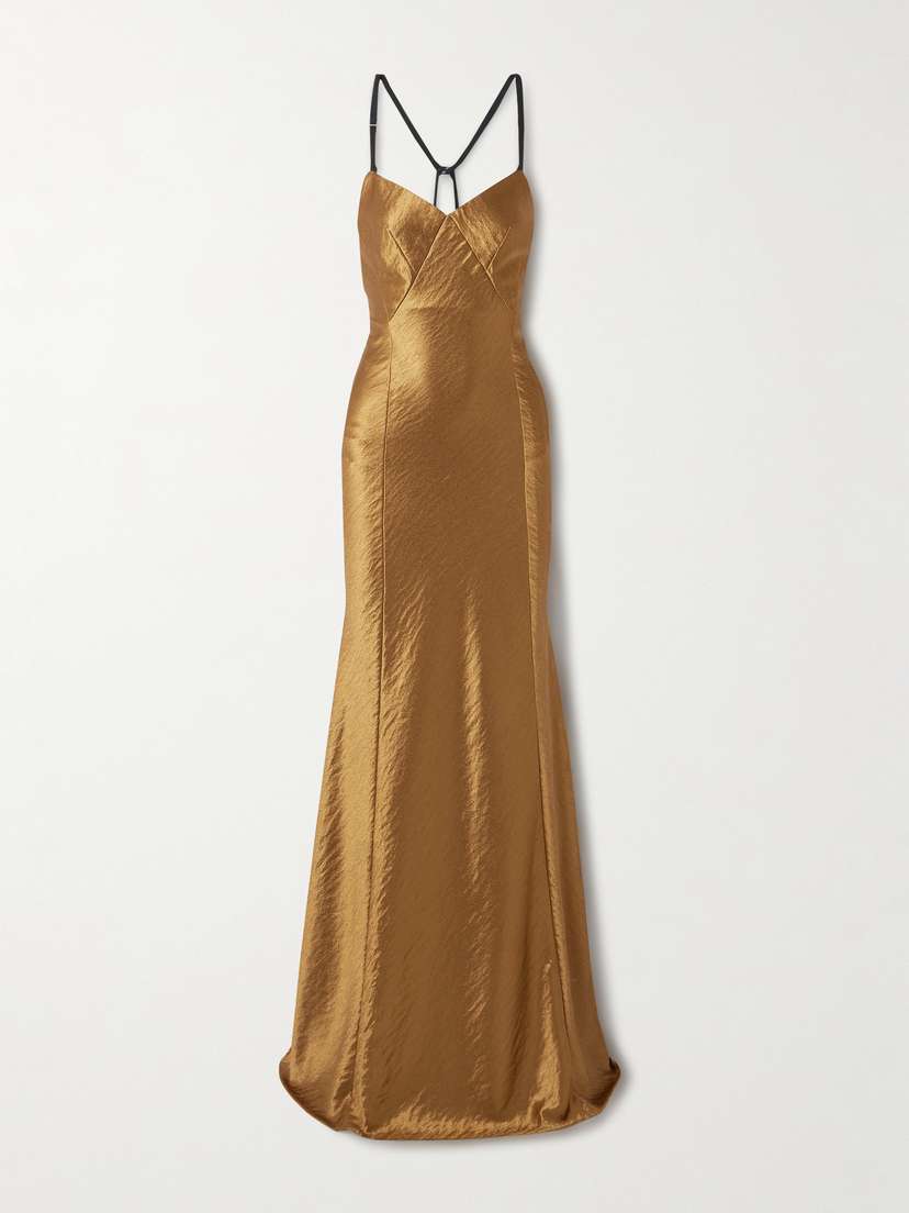Jason Wu Collection Paneled Hammered-satin Gown