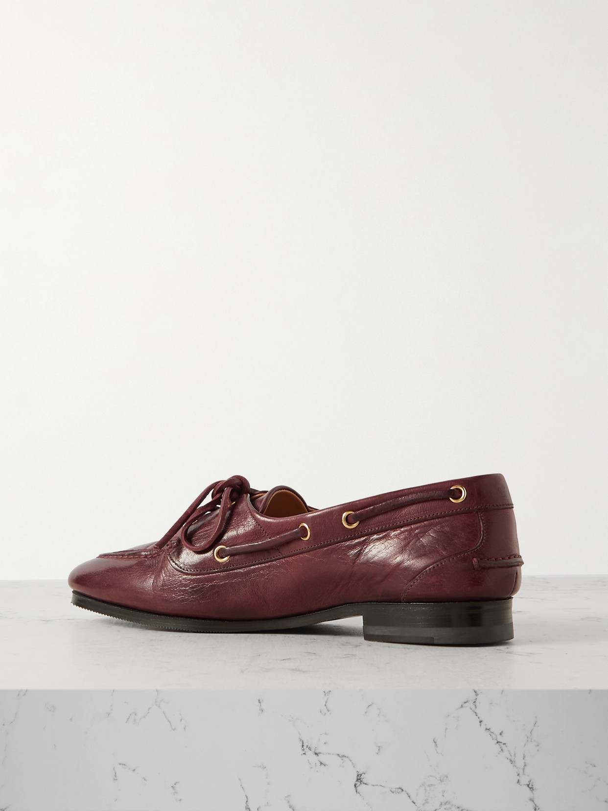 Bally 10mm Pathy Leather Loafers In Burgundy