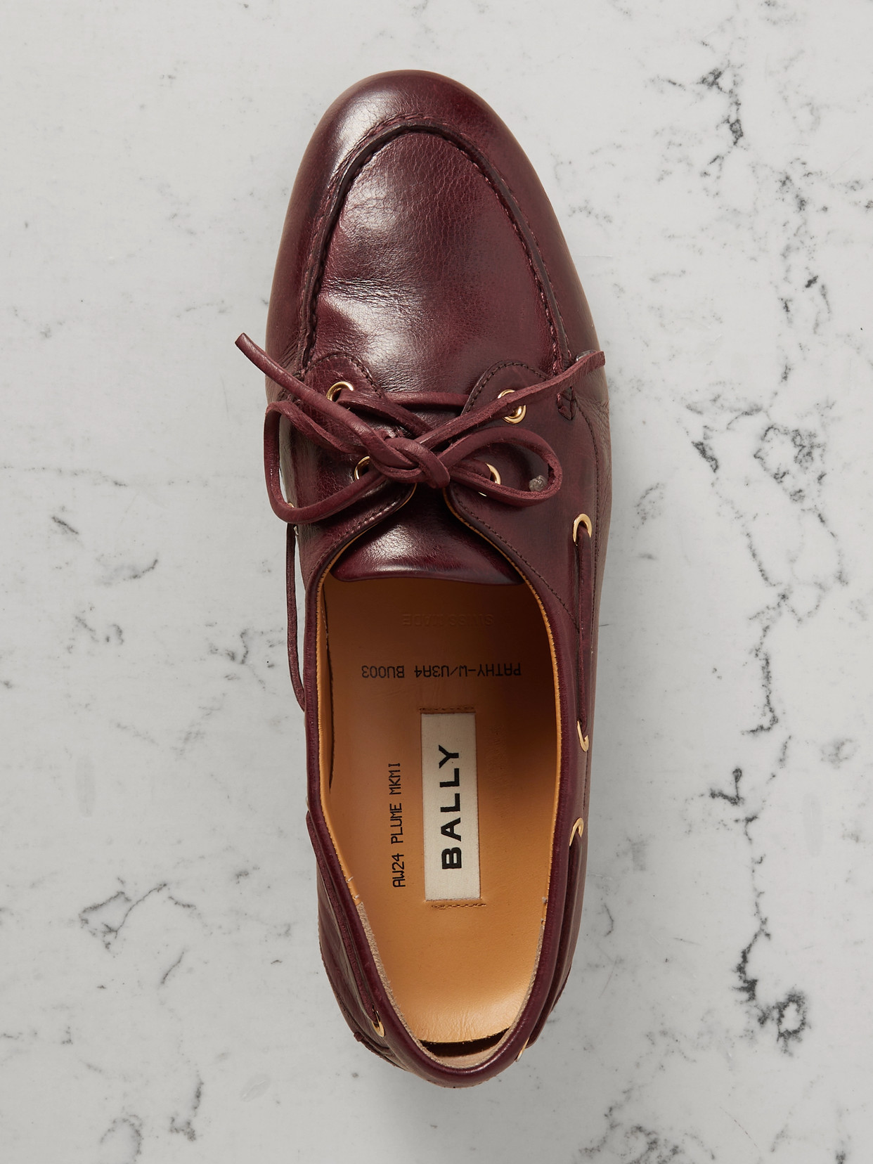 Bally 10mm Pathy Leather Loafers In Burgundy