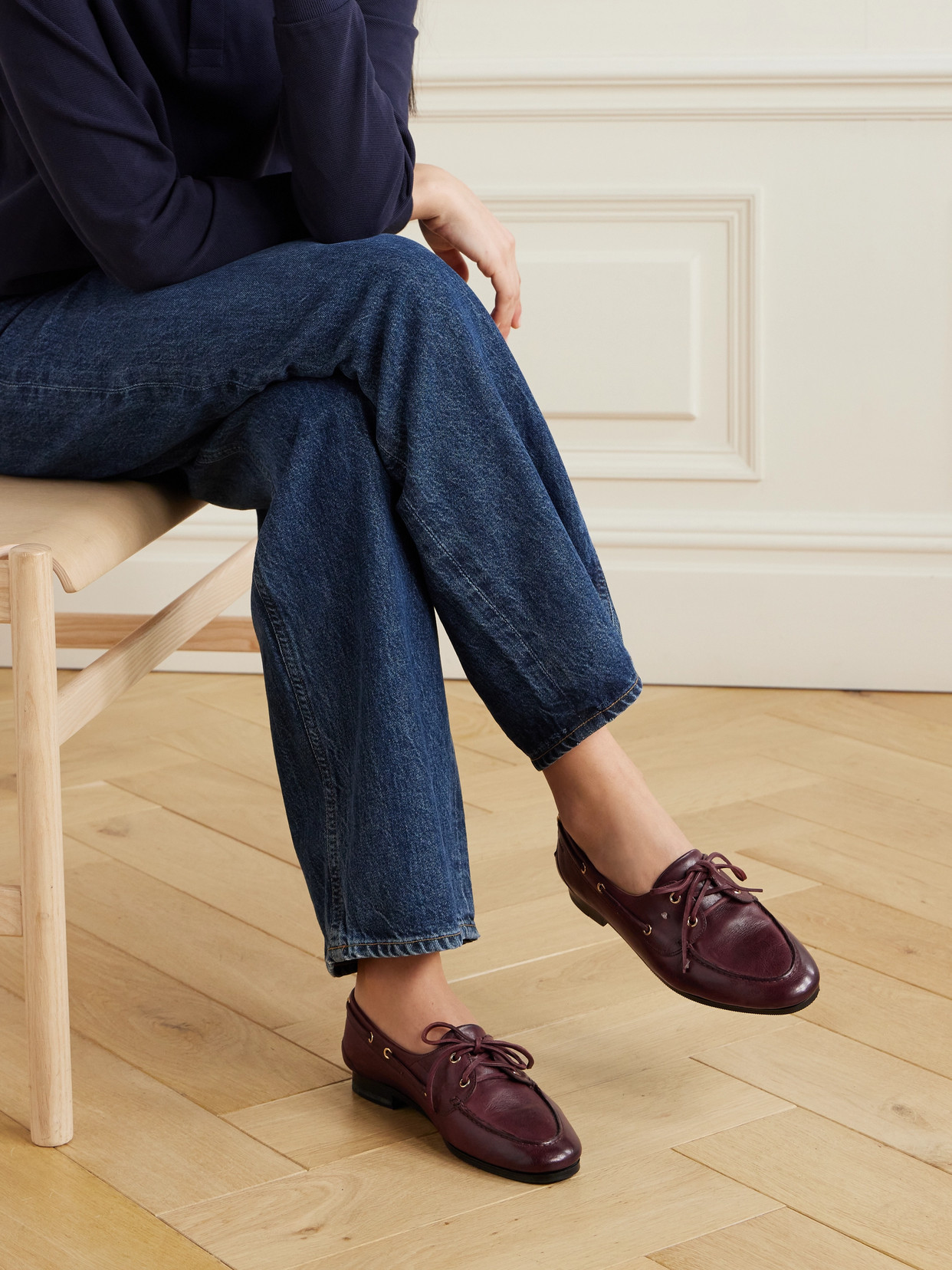 Bally 10mm Pathy Leather Loafers In Burgundy