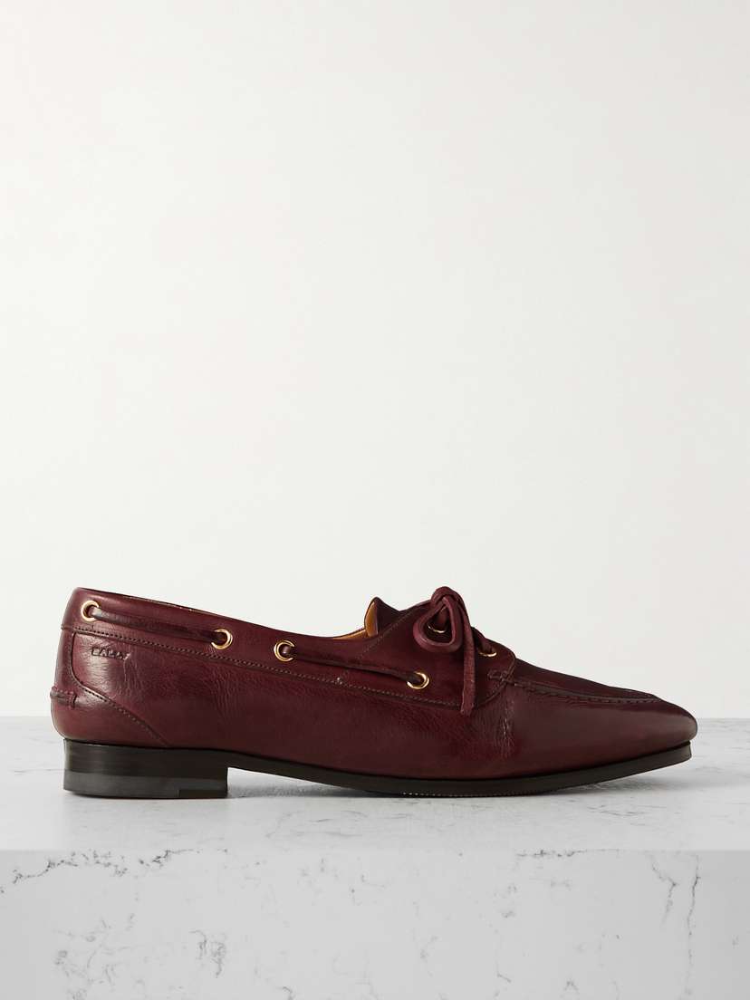 BALLY Pathy Leather Boat Shoes