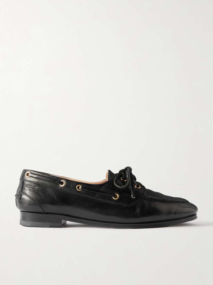 BALLY Pathy Leather Boat Shoes - Women's Shoes