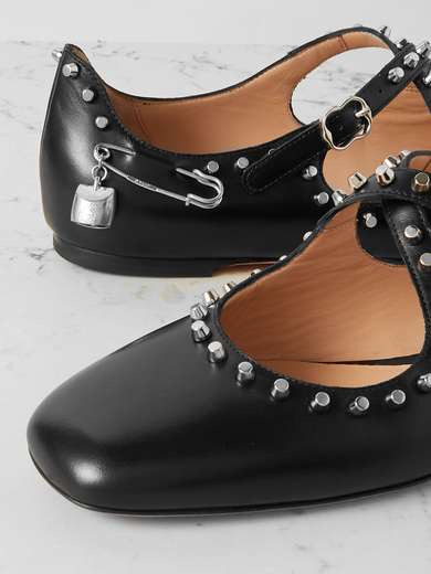 Vally Mordore Leather Ballet Flats