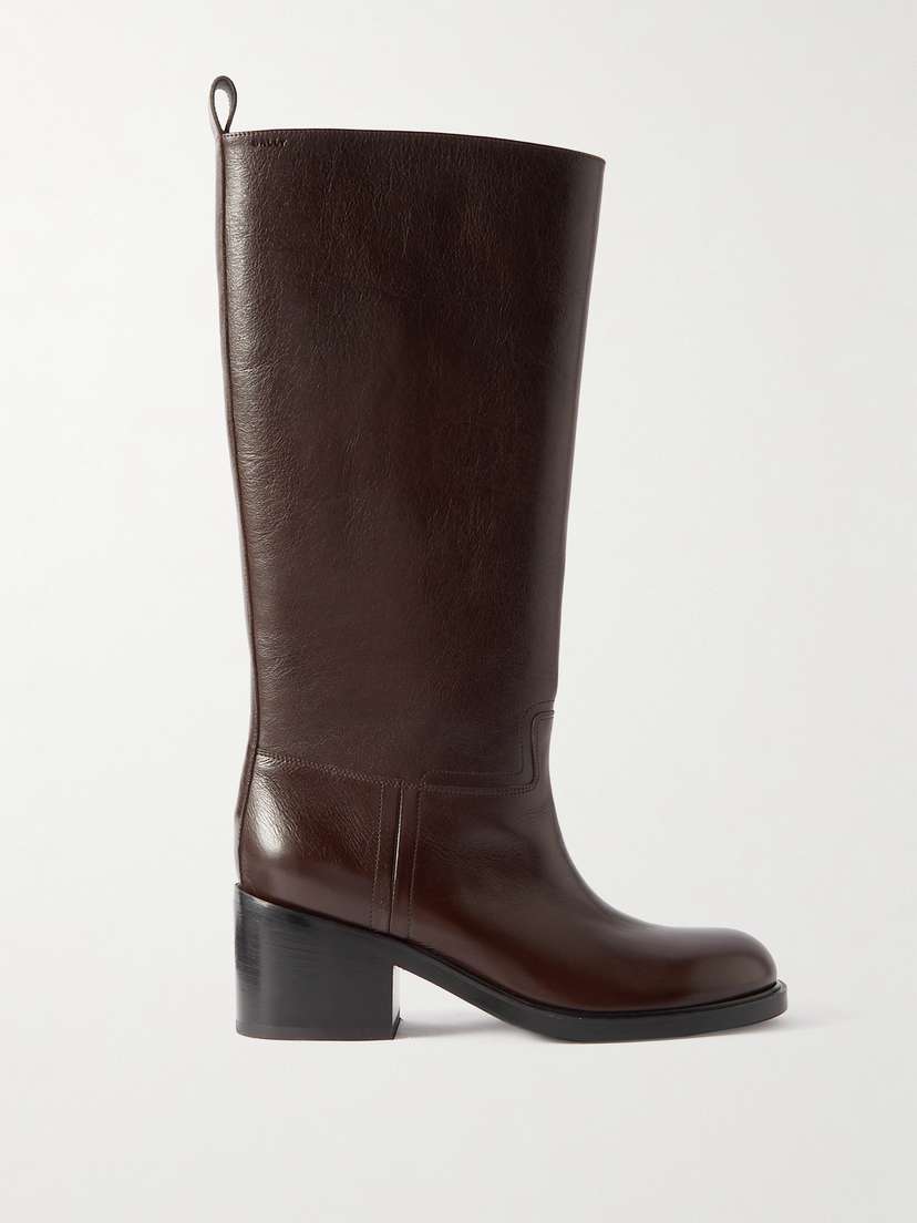 BALLY Grena Leather Knee Boots