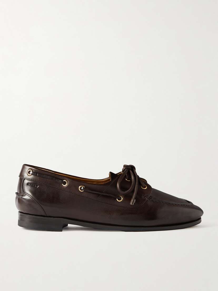 BALLY Pathy Leather Boat Shoes