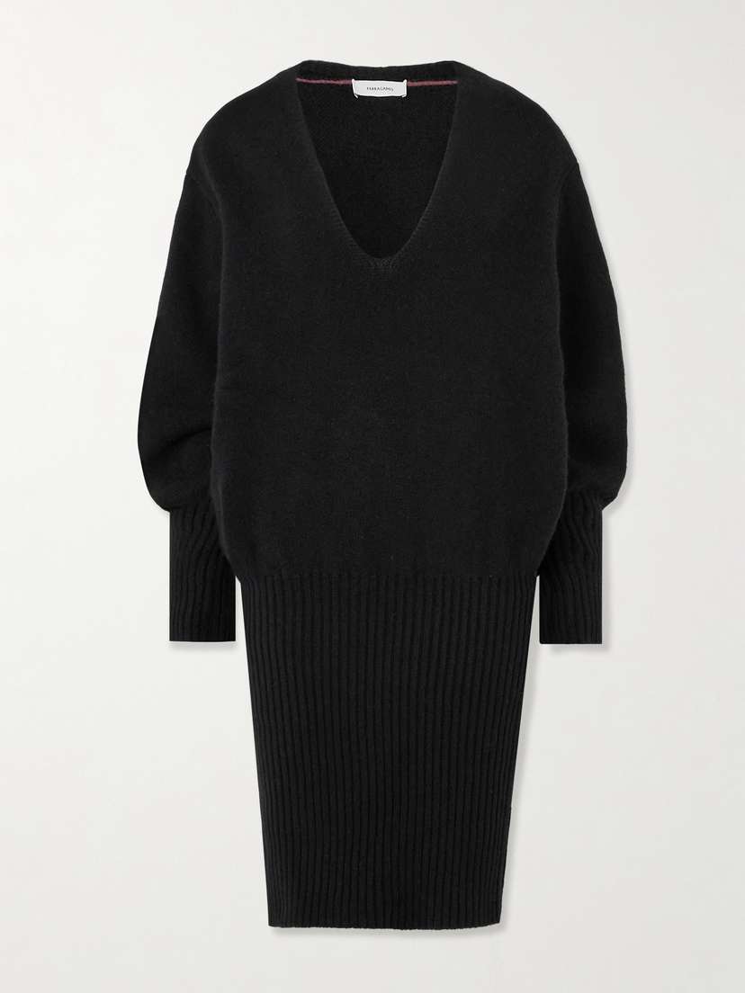 Ferragamo Brushed Cashmere-blend Dress
