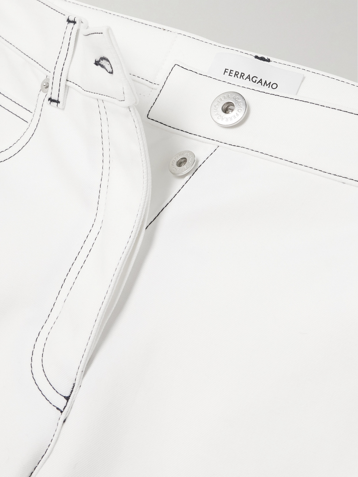 FERRAGAMO BARREL-LEG JEANS