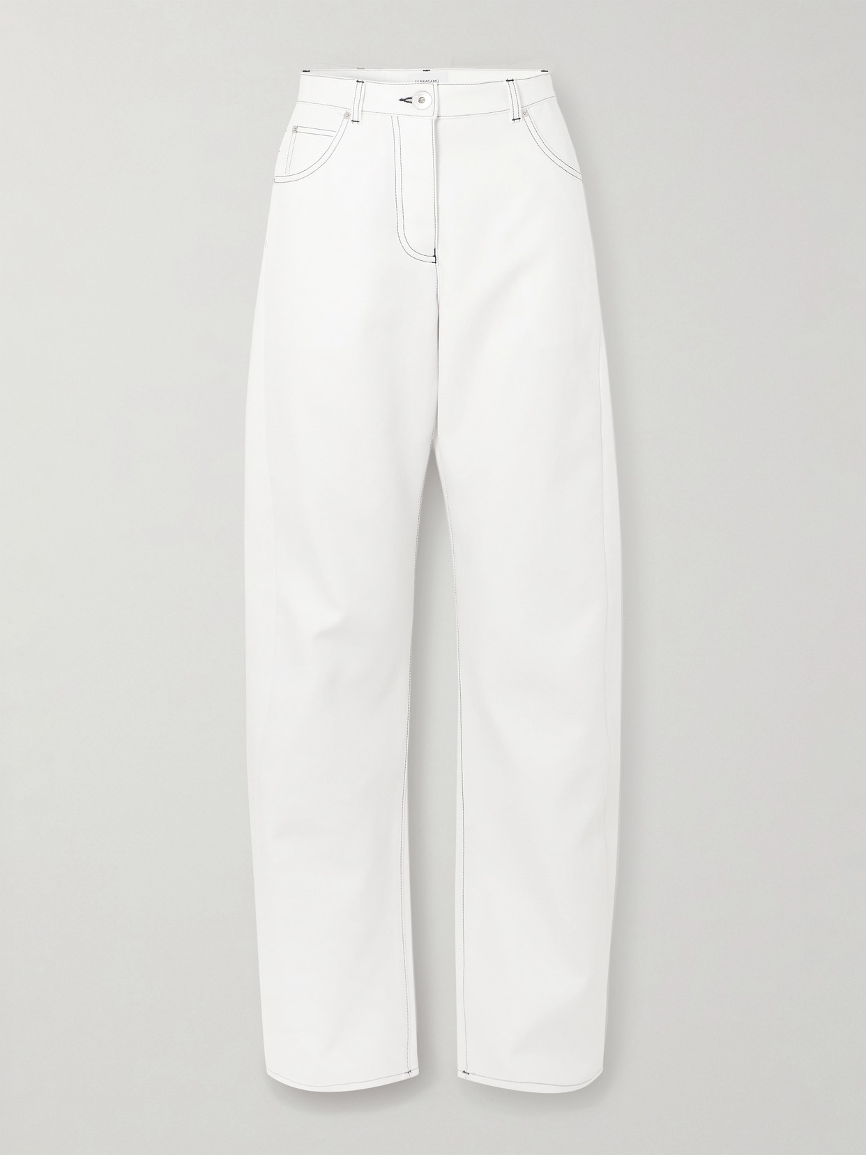 Ferragamo - Barrel-leg Jeans - White