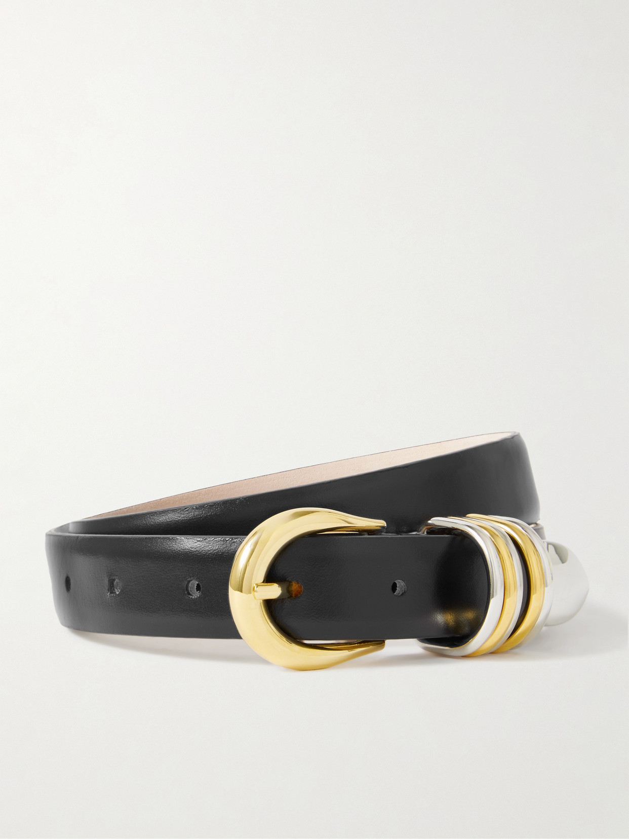 Dehanche Hollyhock Embellished Leather Belt In Black