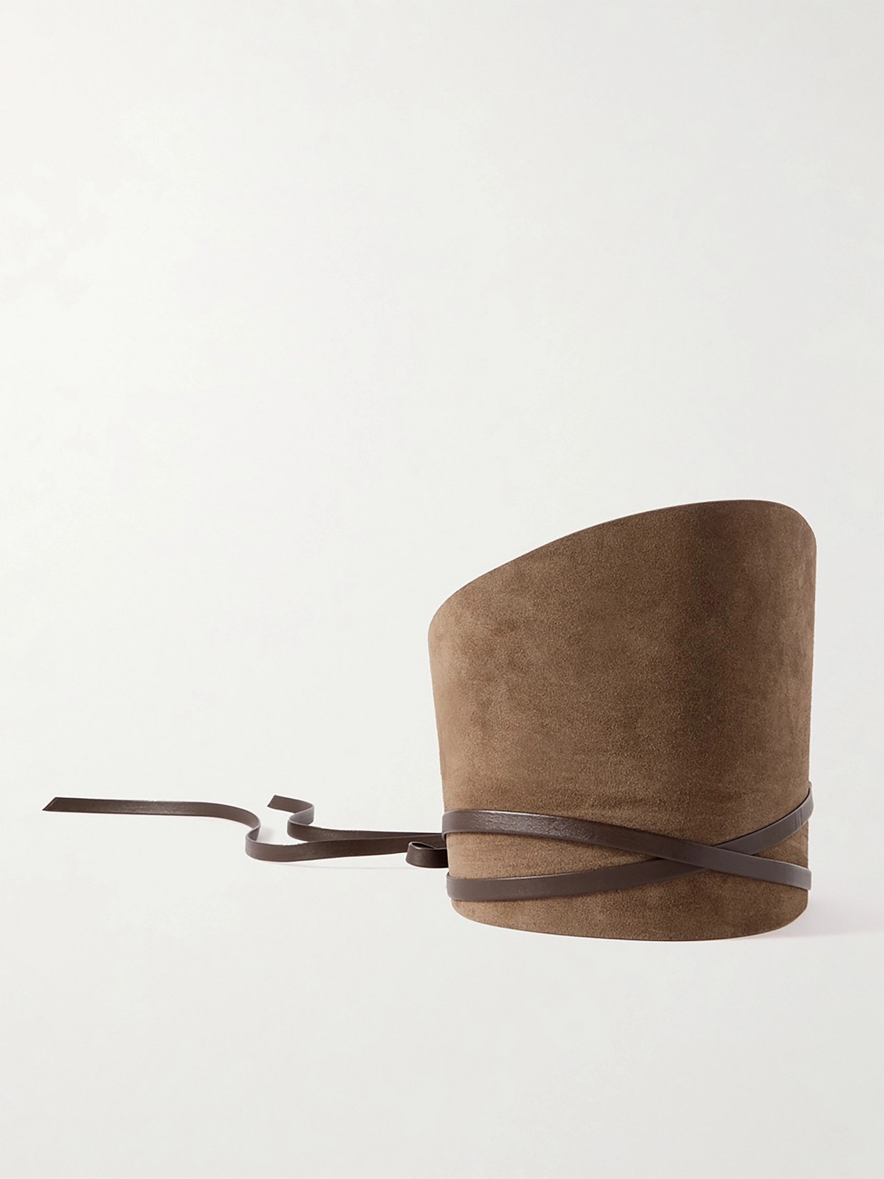 Dehanche Undone Corset Suede Belt In Brown