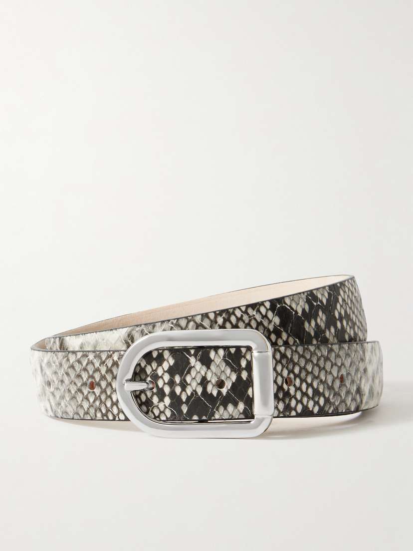 Déhanche Mija Snake-effect Leather Belt