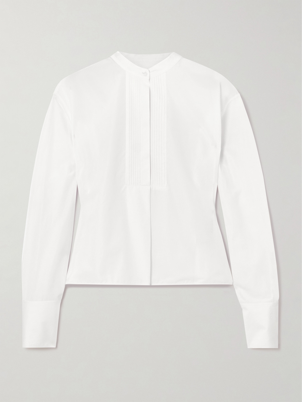 Jil Sander Thursday Pintucked Cotton-poplin Shirt In White