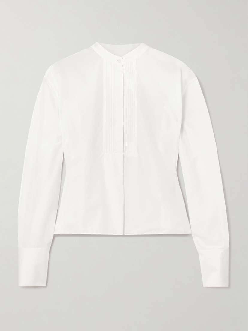 Jil Sander Pintucked Cotton-poplin Shirt
