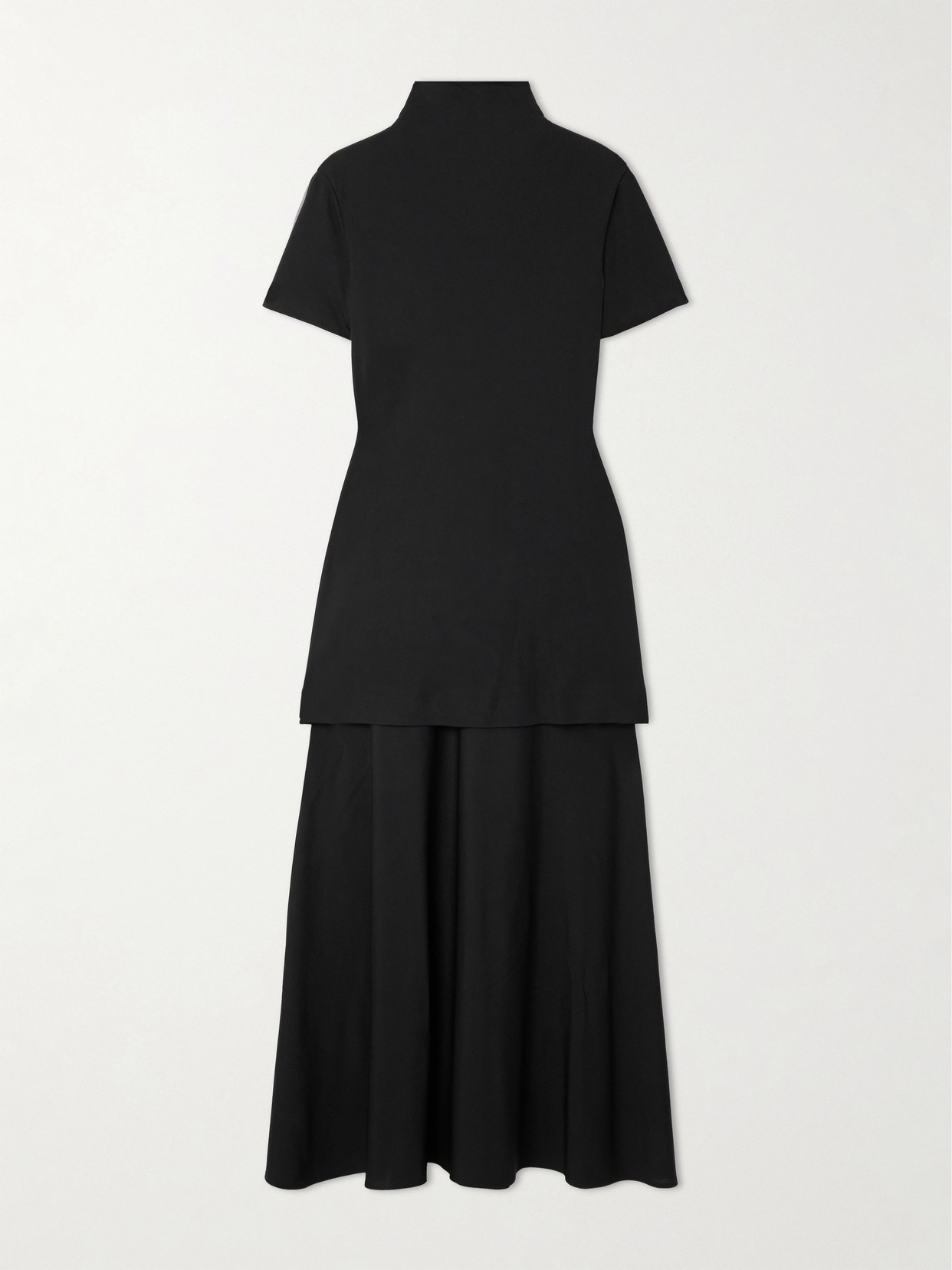 Jil Sander - Layered Crepe Maxi Dress - Black