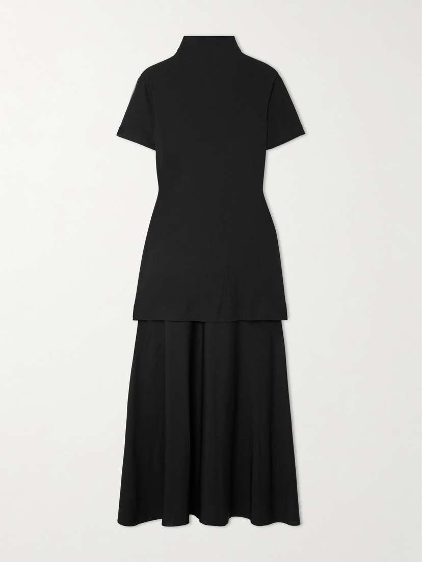 Jil Sander Layered Crepe Maxi Dress
