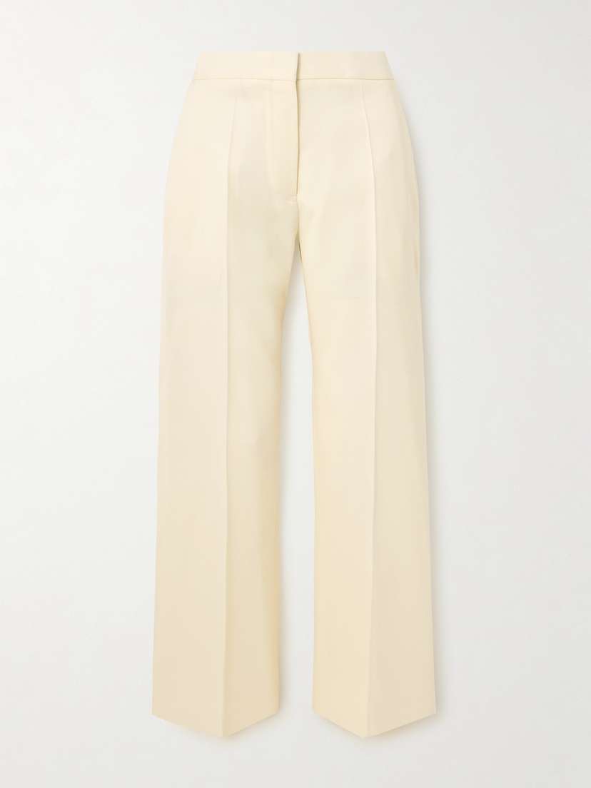 Jil Sander Pleated Wool-twill Straight-leg Pants