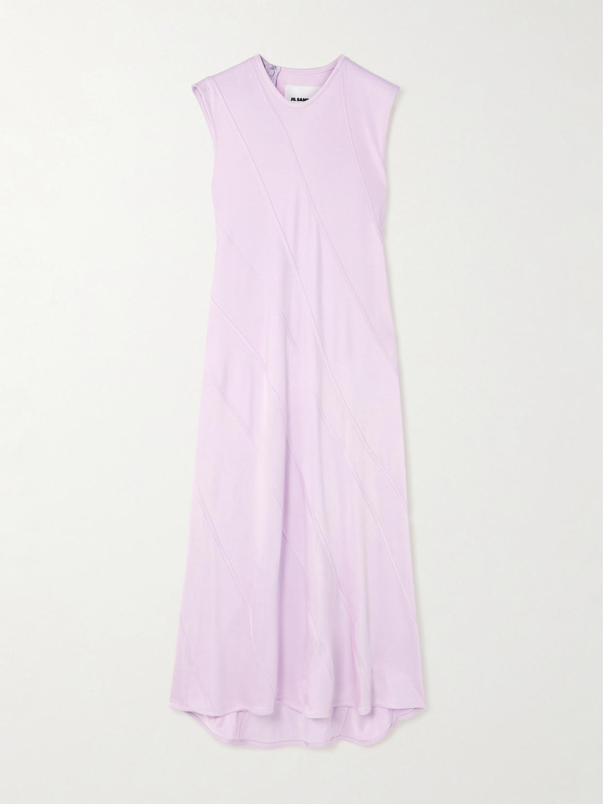 Jil Sander - Paneled Cady Midi Dress - Pink