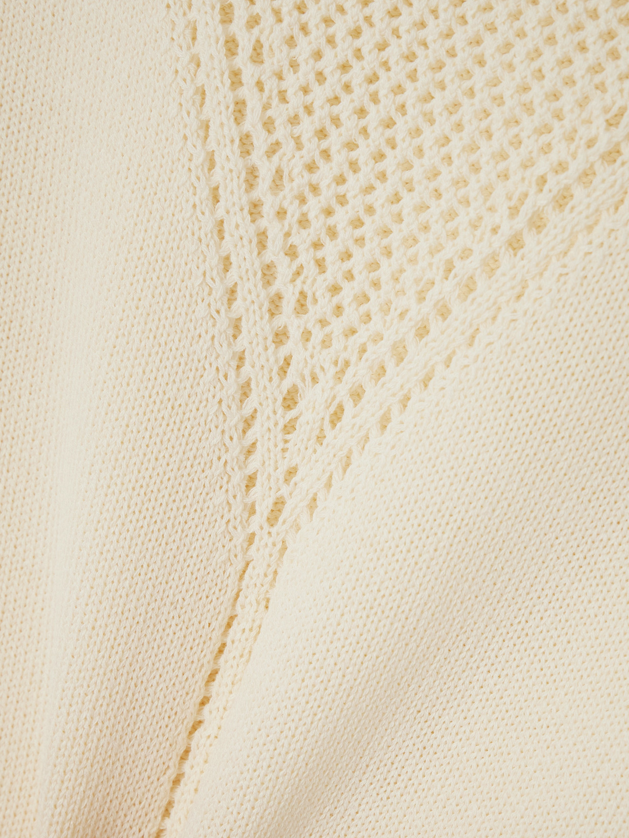 Jil Sander Pointelle-knit Wool And Cotton-blend Top In Neutrals
