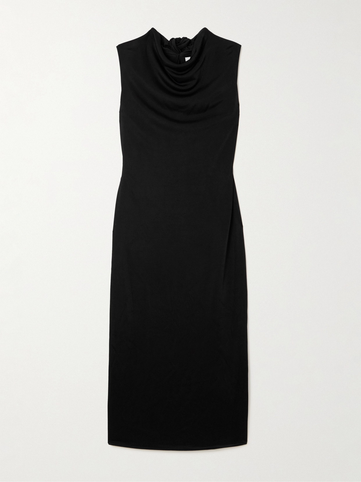 Jil Sander - Draped Satin-jersey Maxi Dress - Black