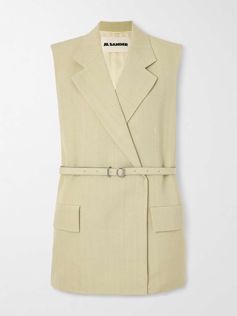 Jil Sander Belted Woven Vest