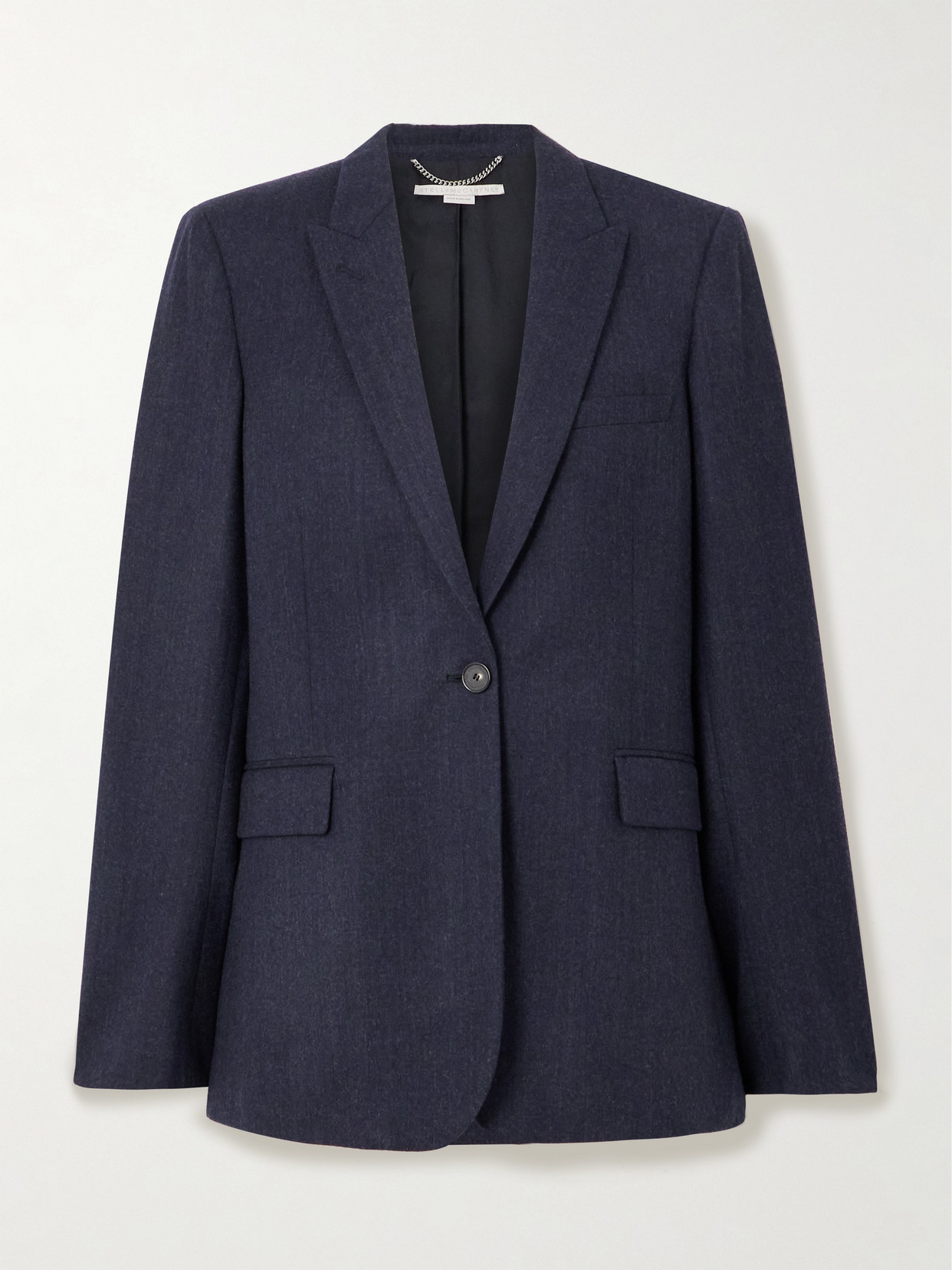 Stella Mccartney Single-breasted Wool Blazer Blazer And Suits In Blue