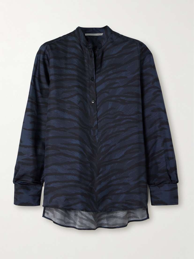 Stella McCartney Zebra-print Silk-chiffon Shirt