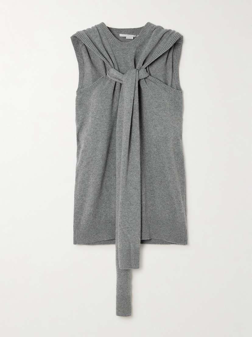 Stella McCartney Knotted Draped Cashmere And Wool-blend Sweater