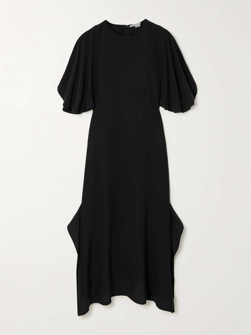 Stella McCartney Draped Silk-crepe Midi Dress