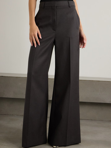 Stella McCartney Pleated wool-twill wide-leg pants