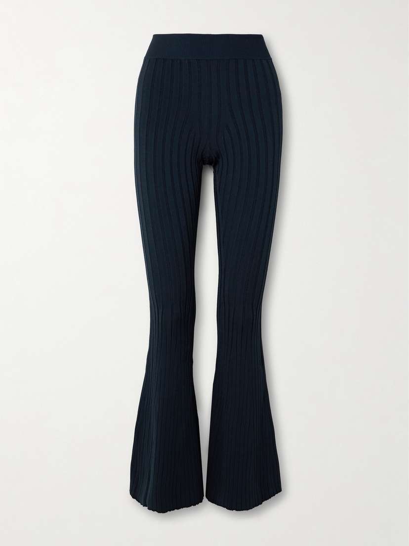 Stella McCartney Ribbed-knit Flared Pants