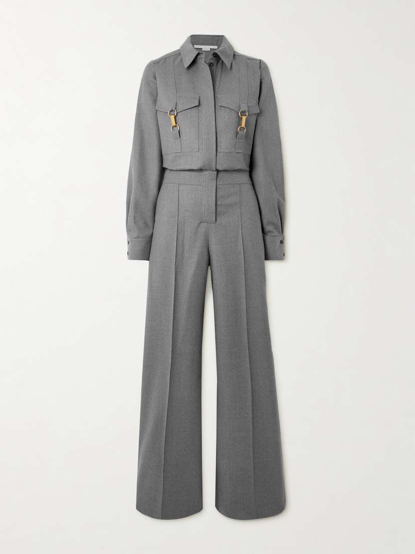 Stella McCartney Embellished Wool-twill Jumpsuit