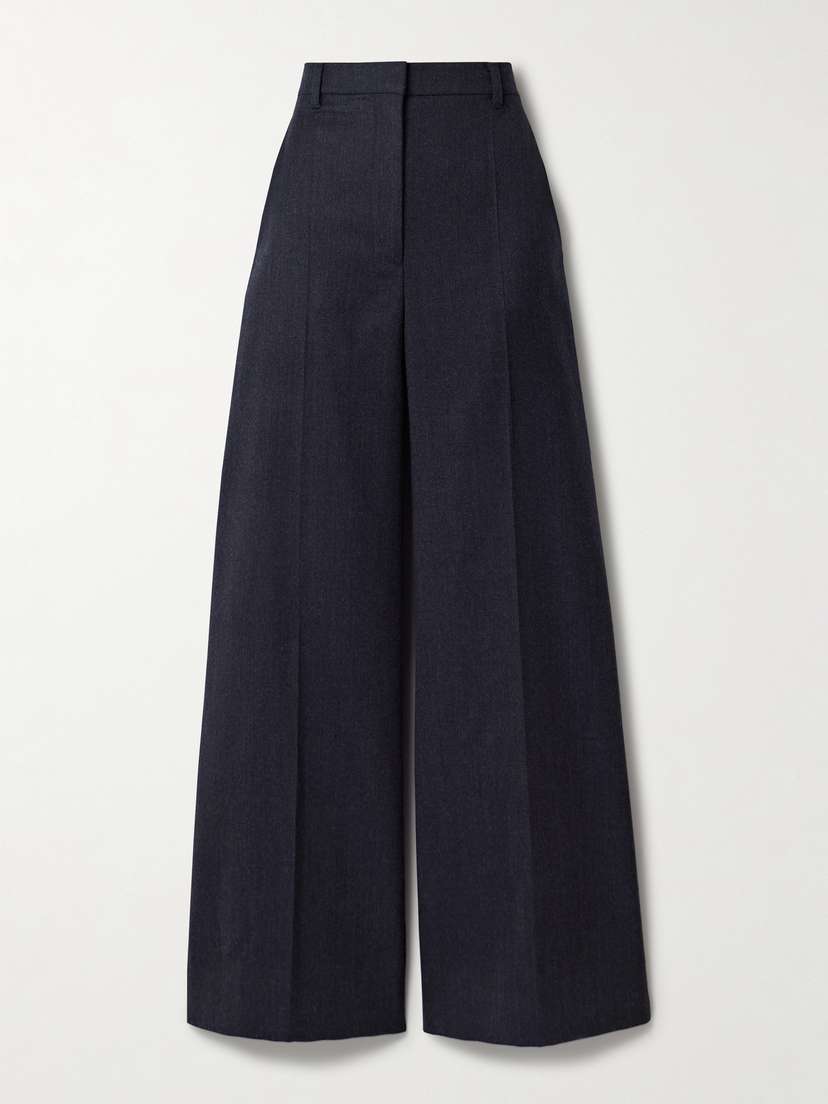 Stella McCartney Pleated Wool-twill Wide-leg Pants