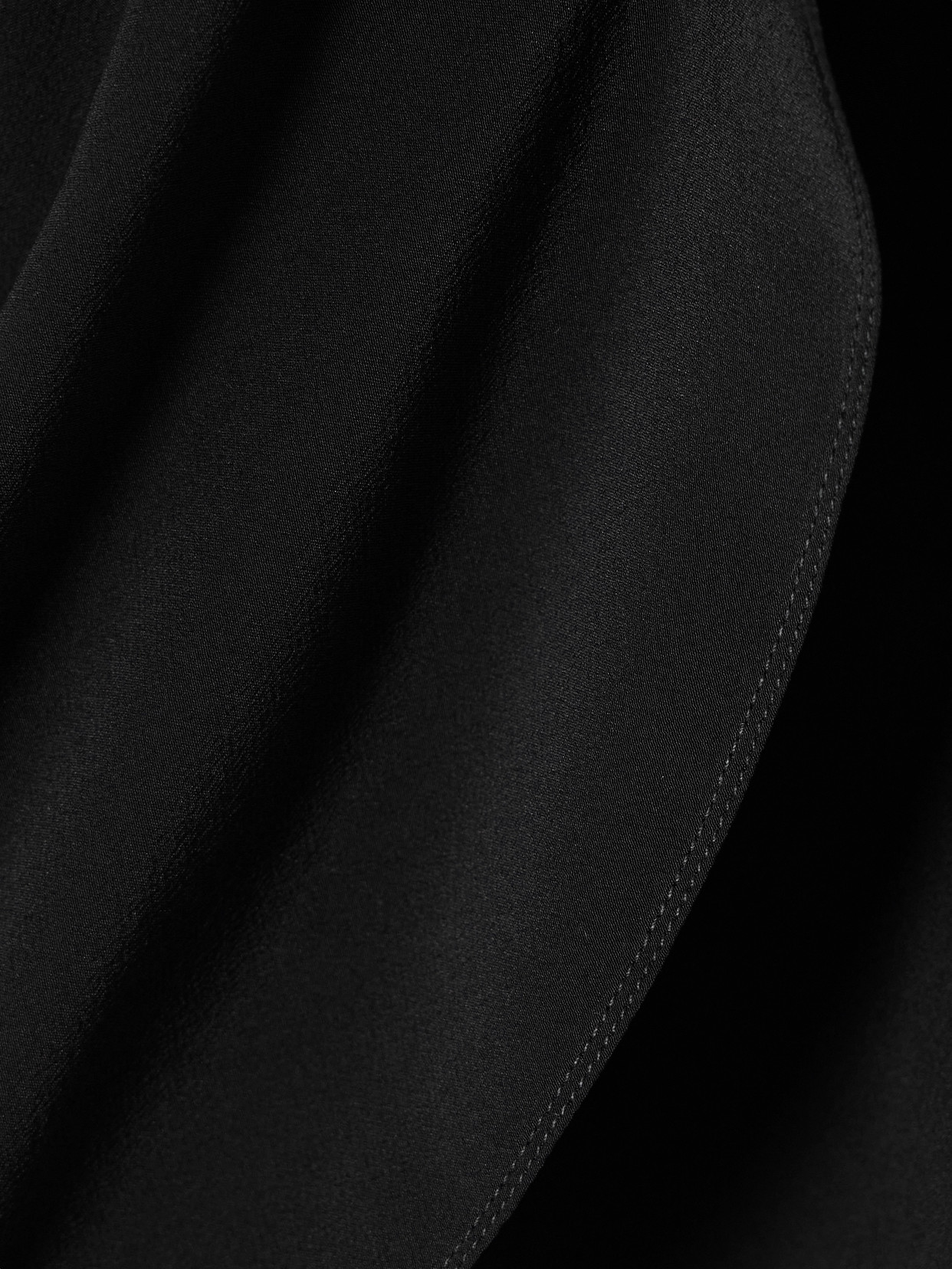 Paneled Silk-Crepe Shirt