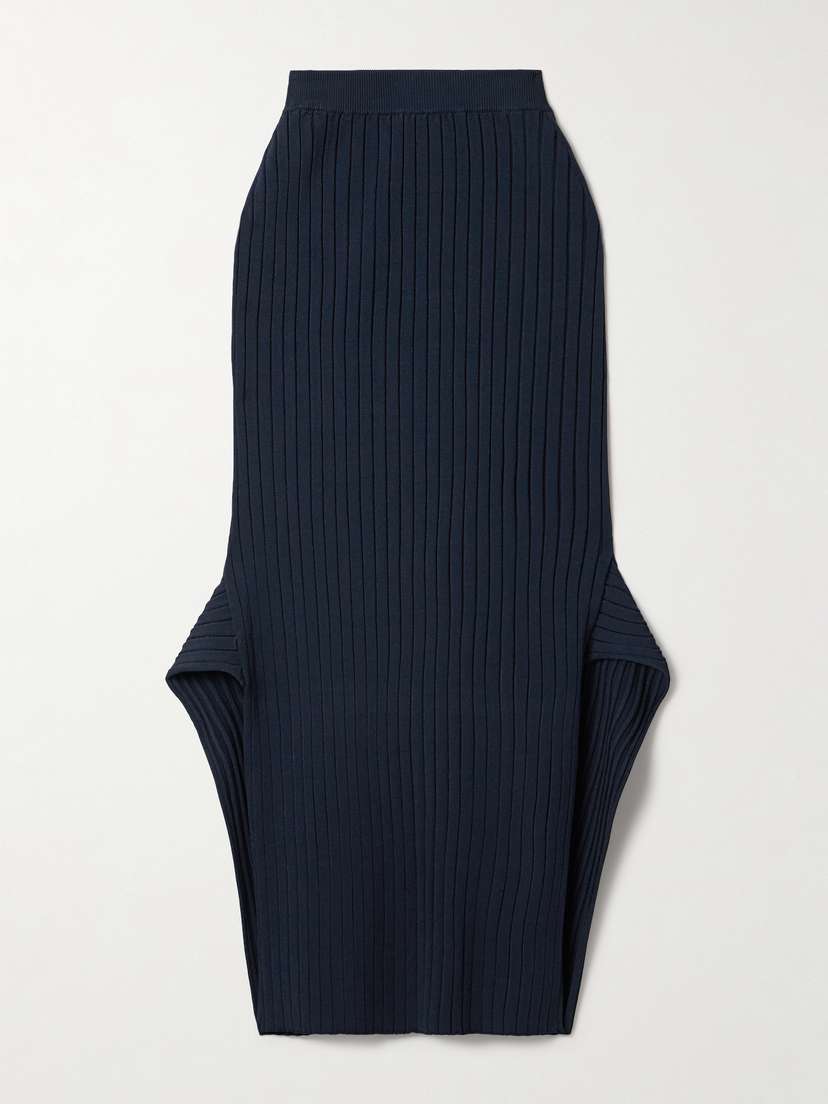 Stella McCartney Ribbed-knit Midi Skirt