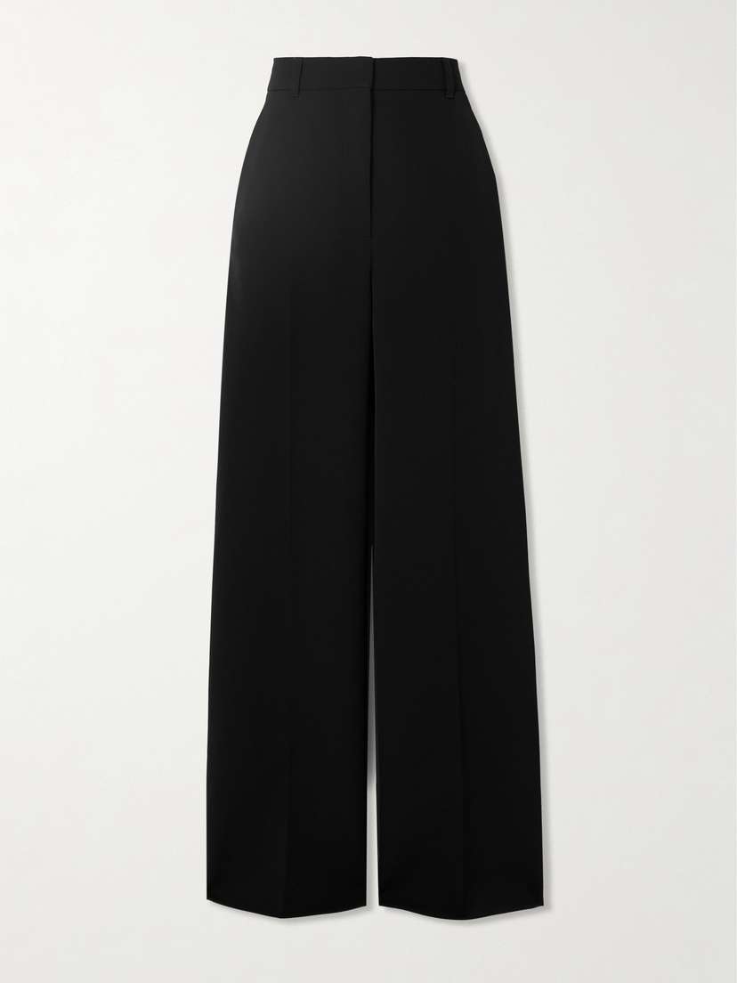 Stella McCartney Pleated Wool-blend Twill Wide-leg Pants