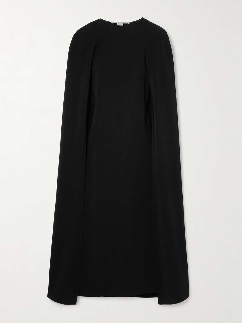 Stella McCartney Cape-effect Crepe Midi Dress