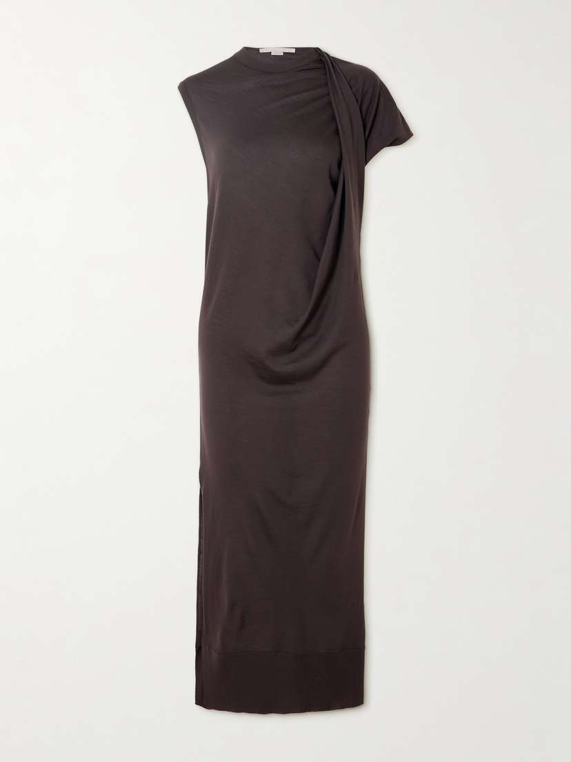 Stella McCartney Draped Wool Midi Dress