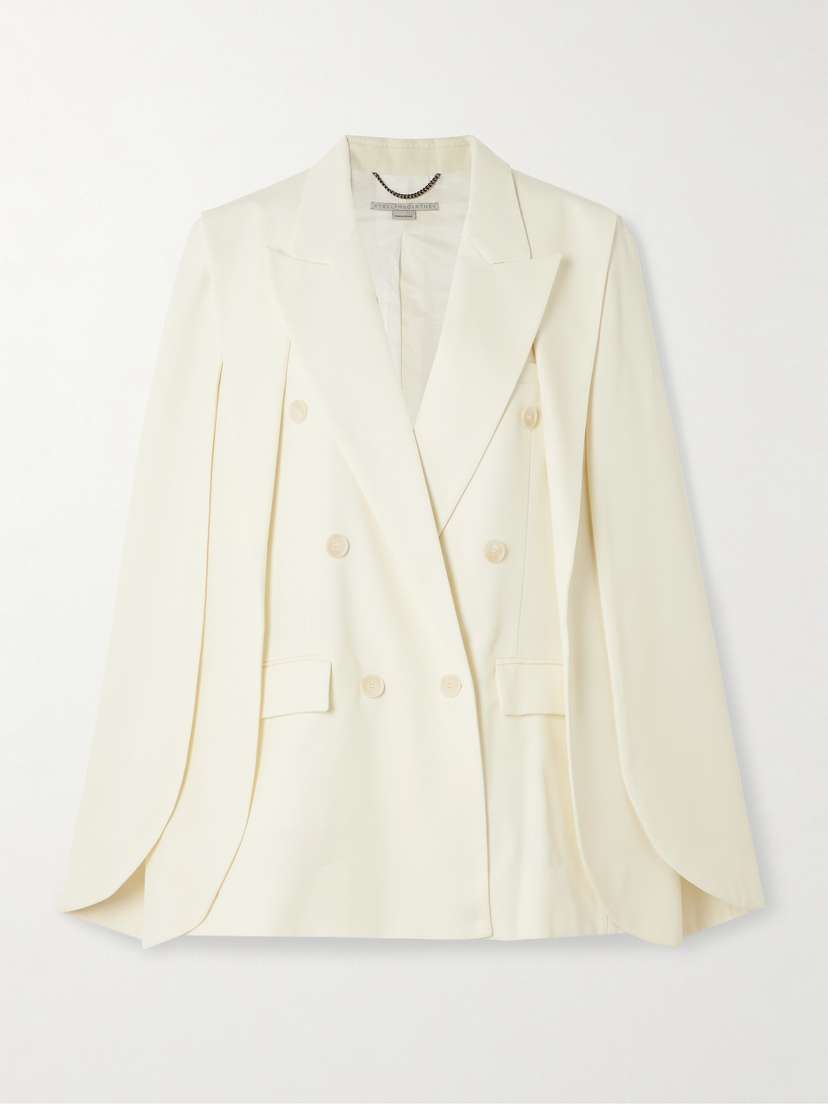 Stella McCartney Cape-effect Wool-blend Twill Blazer