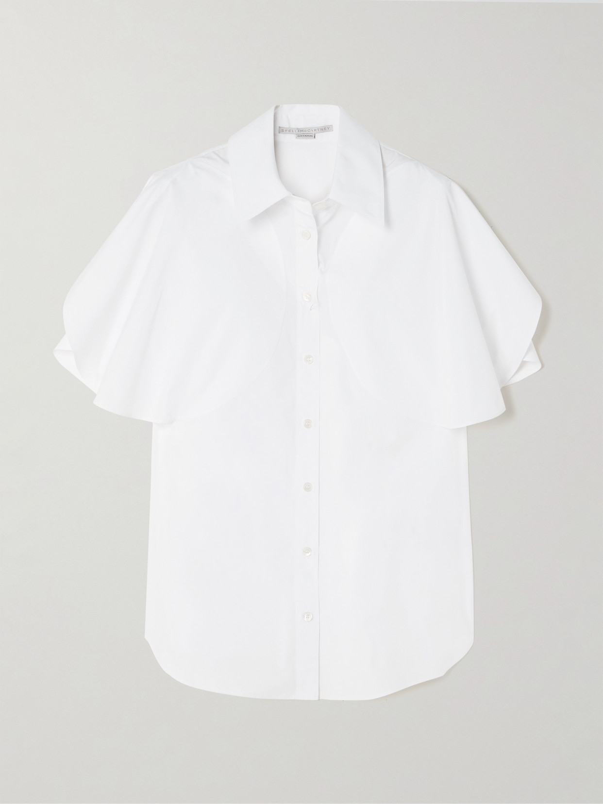 Stella Mccartney Paneled Cotton-poplin Shirt In White