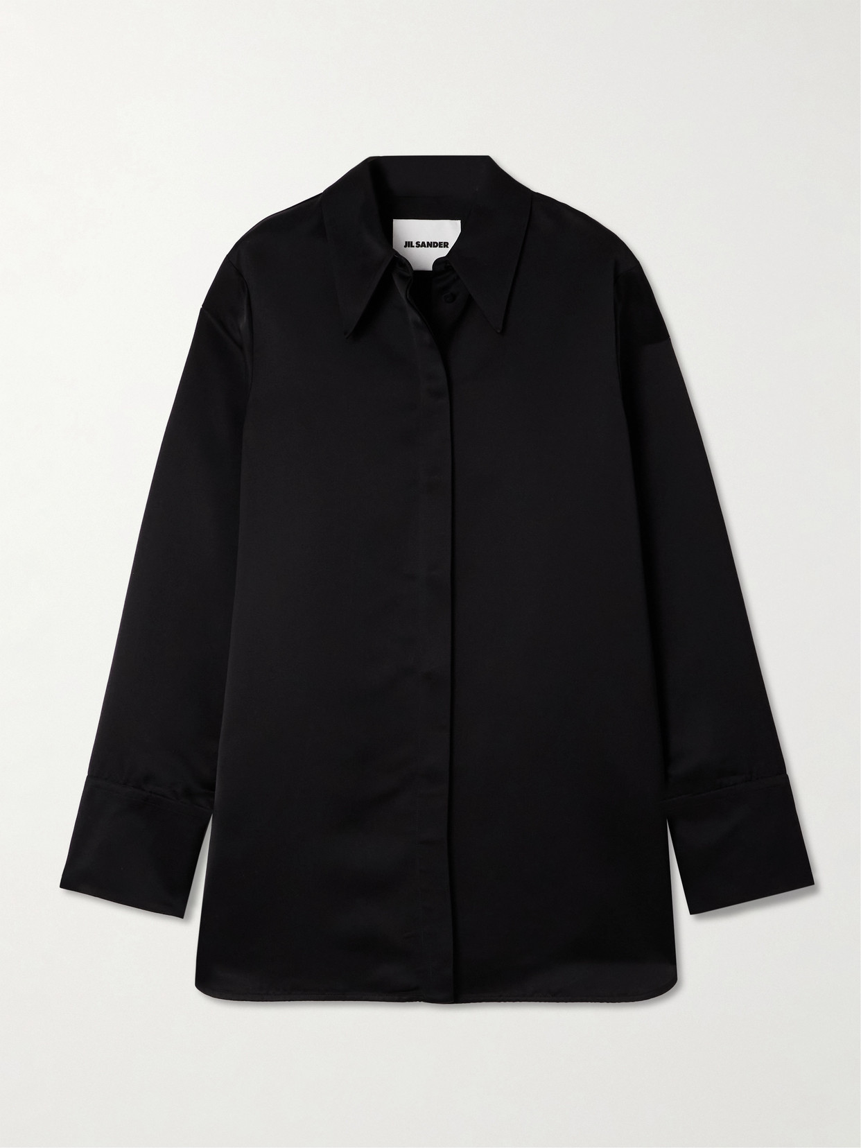 Jil Sander - Washed-satin Shirt - Black