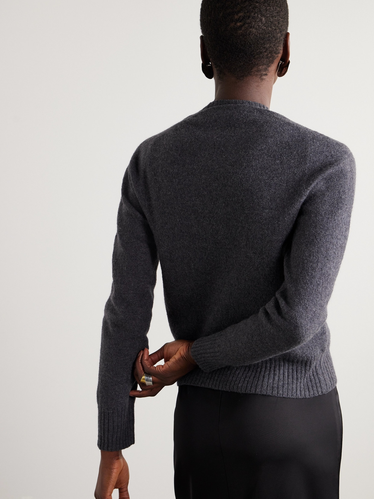 Jil Sander Brushed-wool Sweater In Gray