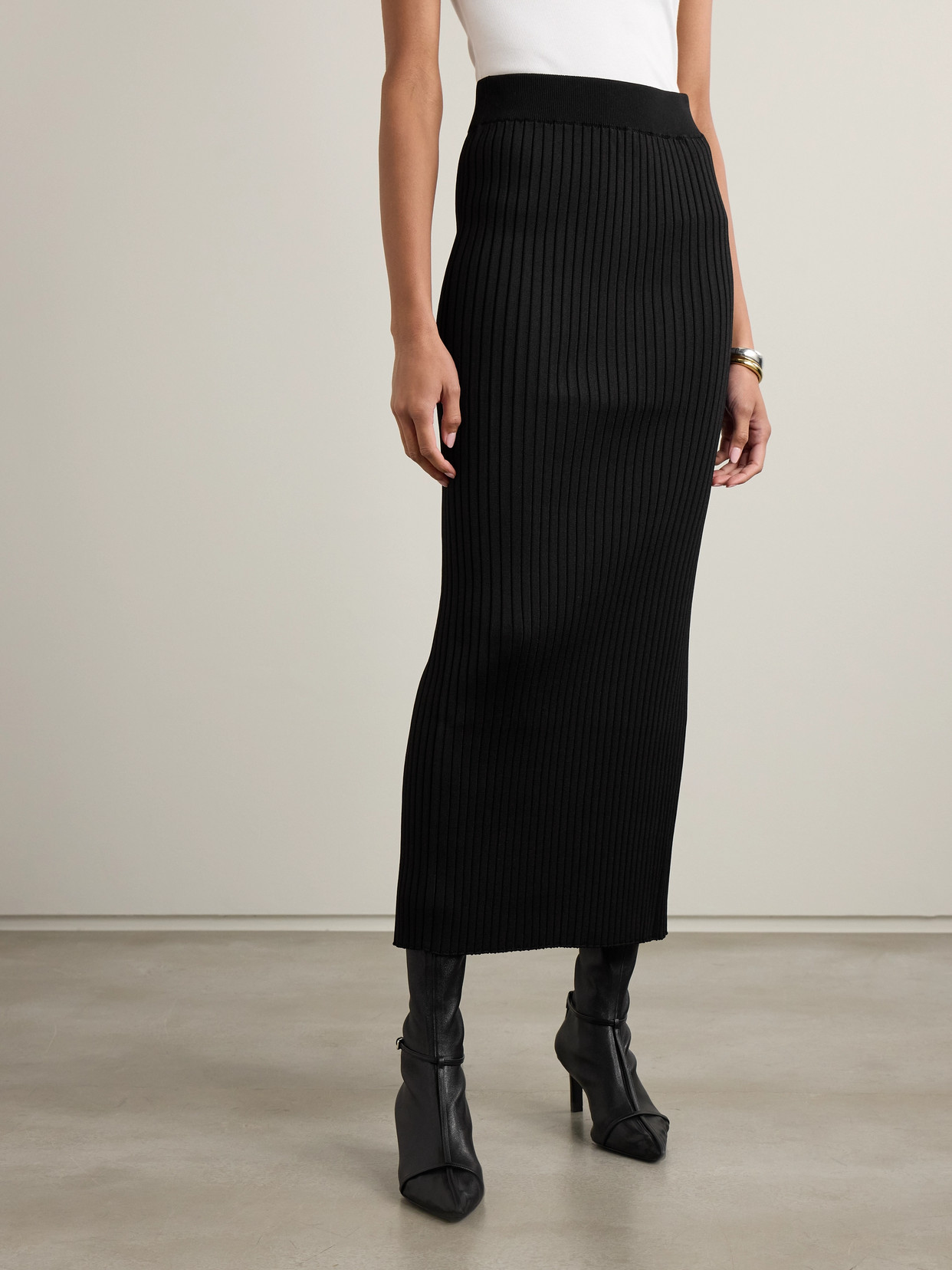 Ribbed-Knit Maxi
