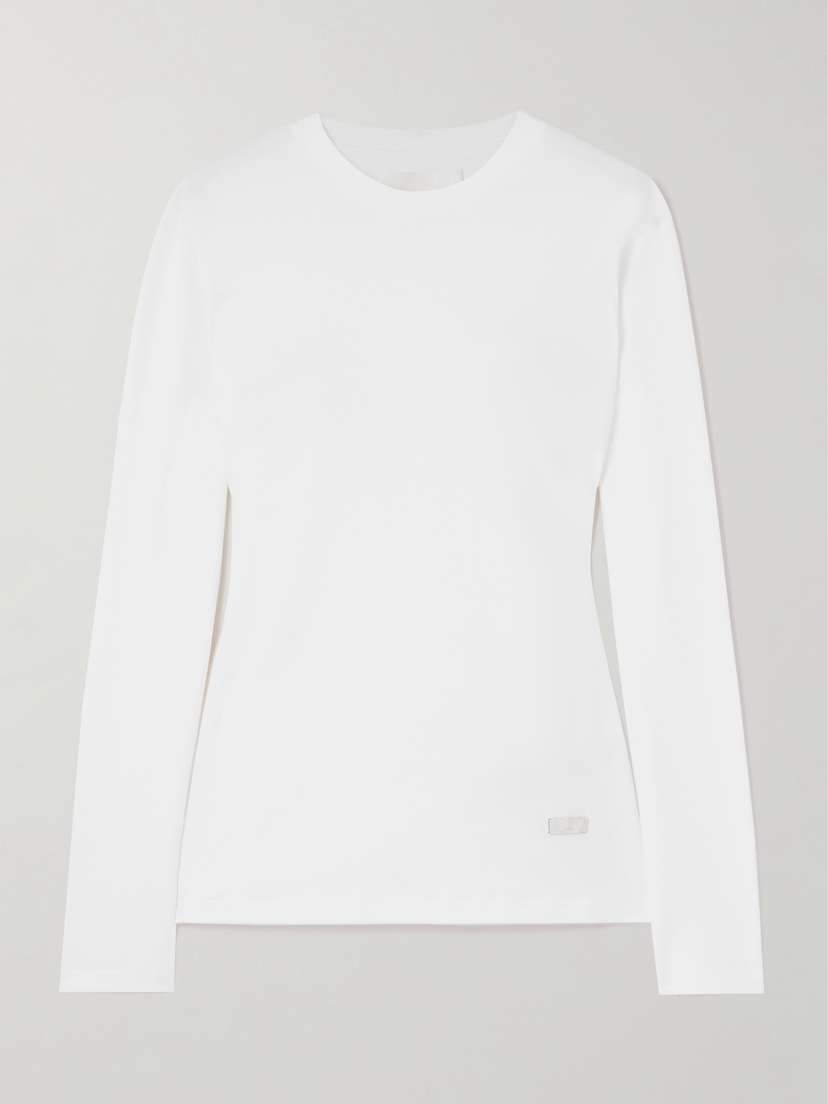 Jil Sander Embellished Cotton-jersey T-shirt