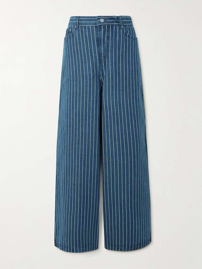 The Frankie Shop Sasha Striped Wide-leg Jeans