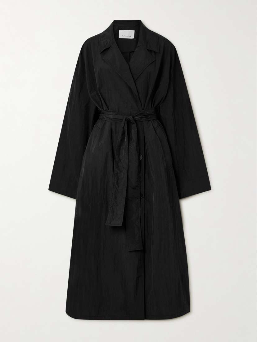 The Frankie Shop Jude Belted Tech-shell Trench Coat - x small