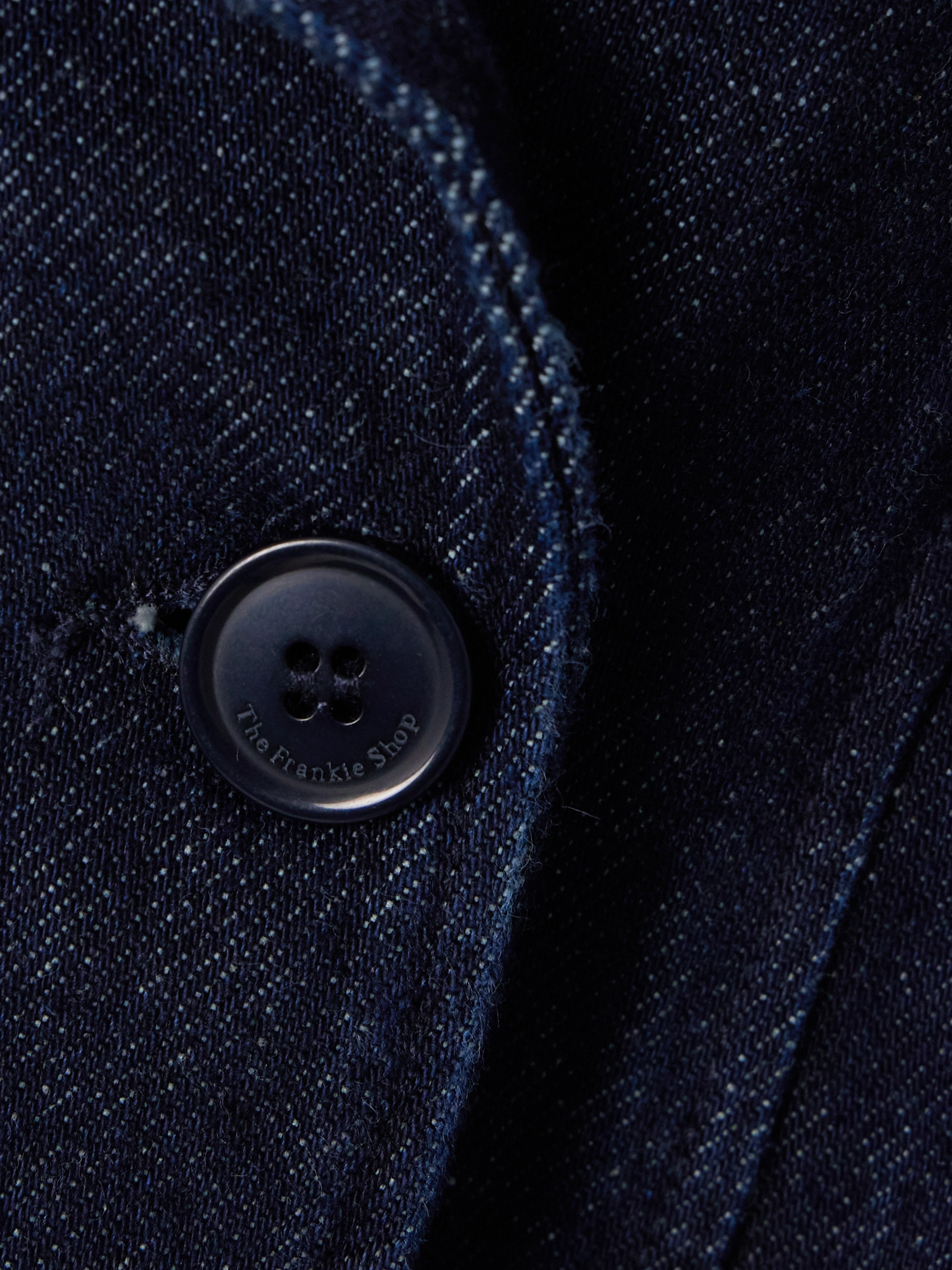 The Frankie Shop Double-breasted denim trench coat