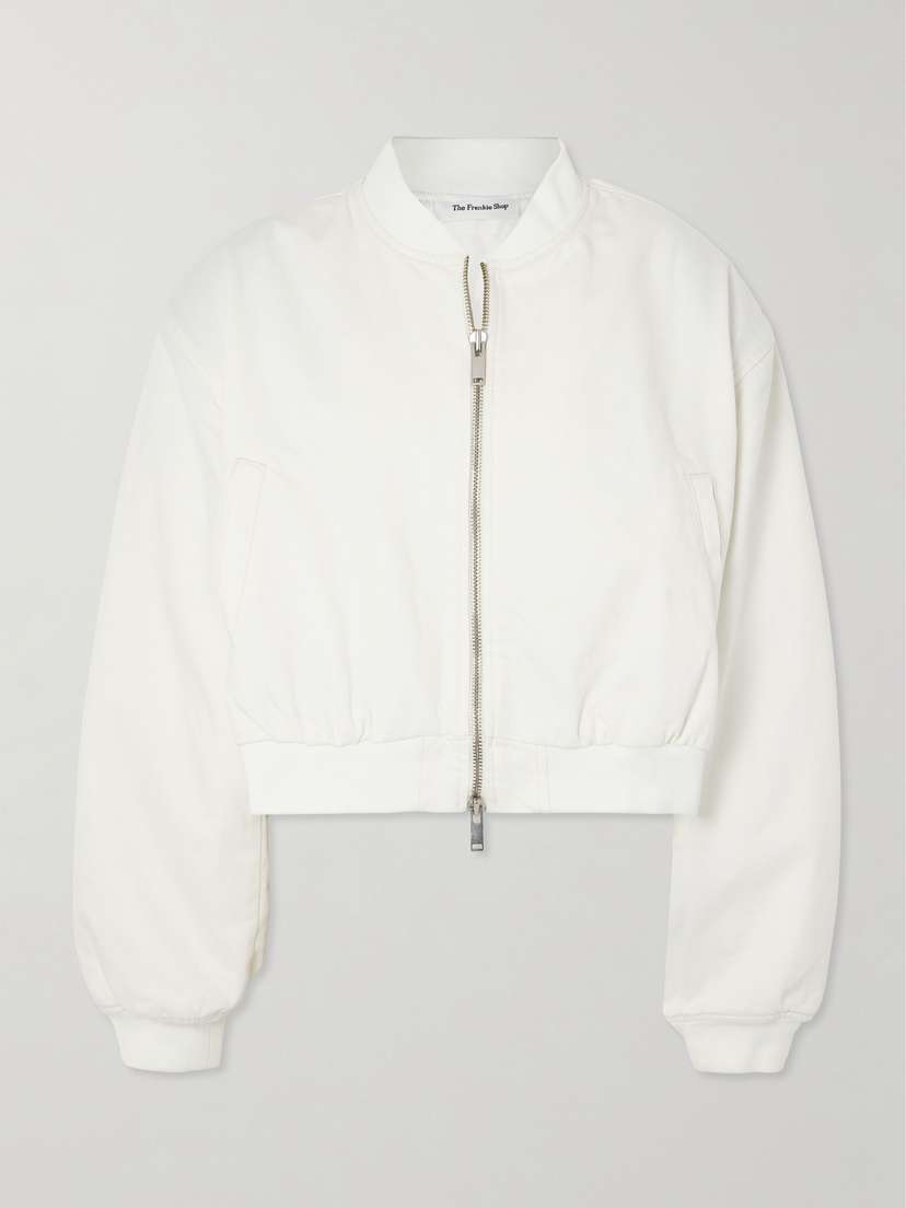 The Frankie Shop Micky Oversized Padded Denim Bomber Jacket