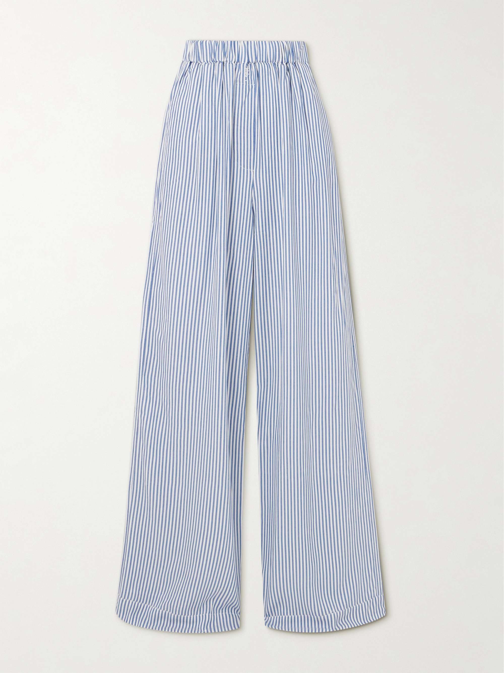 THE FRANKIE SHOP Mirca striped twill wide-leg pants | NET-A