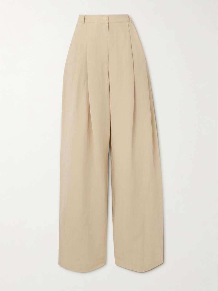 The Frankie Shop Piper Pleated Crepe Wide-leg Pants - x small