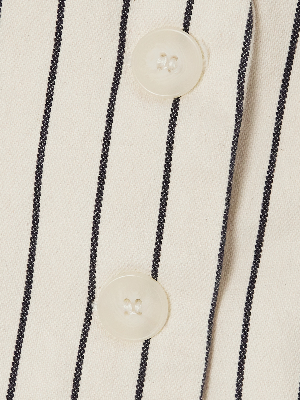 The Frankie Shop Womens Cream Black Stripe Clare Pinstriped Cotton-poplin Waistcoat In Cream